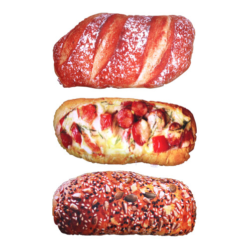 Oreiller en forme de pain de Simulation 3D,-Pain jambon 30cm 1