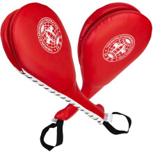 WUWEOT 2 Pack Taekwondo Kick Pads Durable Striking Pad Target TKD Karate Martial Arts Strike Targets Kickboxing Training Red