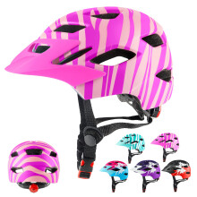 RaMokey Kids Helmet, Kids Bike Helmet for Boys Girls Age 3-15, Light Weight Cycling Helmet Mountain Bicycle Helmet with Taillight Adjustable Dial Rem