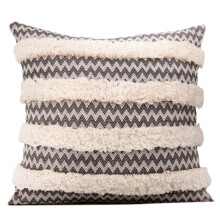 Housse de Coussin Oreiller en Coton pour étui ondulé-Noir