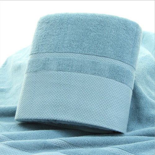 Serviette de bain en coton, couleur unie, gant de-Chocolat 1
