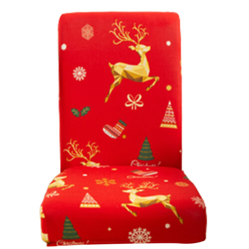 Housse de chaise de salle à manger extensible de noël, motif-5