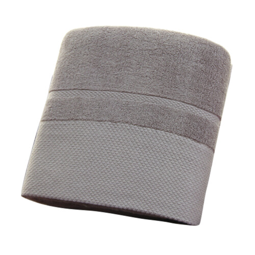 70x140cm Oversized Cotton Bath Towel Solid Color-Light Grey