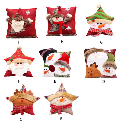 Creative Merry Christmas Throw Pillow Cute Decorative-B Deer 1