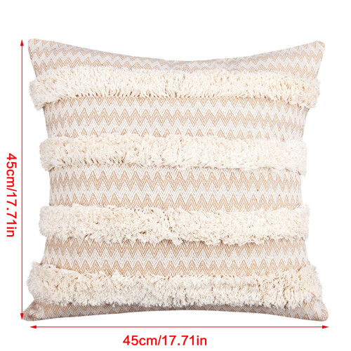 Housse de Coussin Oreiller en Coton pour étui ondulé-Noir 2