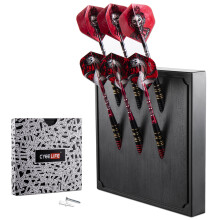 CyeeLife Wall Mounted Darts Holder/Stand,Dart Case Displays 6 Set of Steel/Soft Tip Darts,Compatible with All Sisal & Electronic Dartboards, Surround