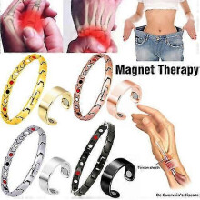 (A) Lymph Drainage Magnetic Bracelet  Ring Therapeutic Slimming Bracelet Promotes Blood  2pcs