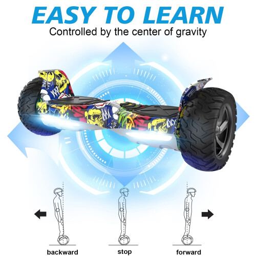 RCB RCB Hoverboard 8.5" all terrain hoverboards, APP control function, integrated LED Bluetooth with powerful motor, electric skateboard self balance sco 1