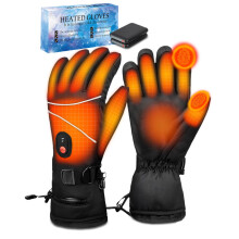 Victoper Heated Gloves 2025 Upgrade for Men Women Rechargeable Waterproof Windproof Electric Winter Gloves with 3 Adjustable Heat Levels for Motorc