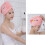 Bonnet de cheveux secs en molleton de corail,-gris bleu 5