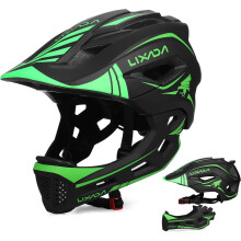 Lixada Kids Full Face Helmet Detachable Child Boys Girls Bike Helmet Protective Gear for Cycling Skateboarding Roller Skating Cycle Helmet 52-58cm