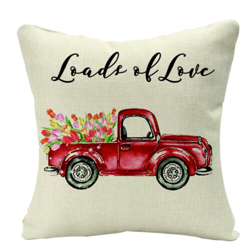 Housse de coussin en lin pour la saint-valentin, taie-2