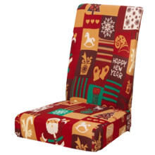 Christmas Dining Chair Cover Reindeer Snowflake Removable-1