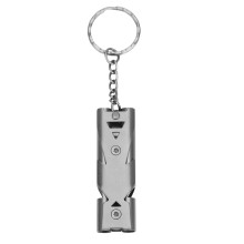 High-Frequency Alarm Companion, Stainless Steel Emergency Whistles for Instant Attention, Waterproof Double Tube Design, Perfect for Outdoor Adventure