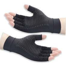 Compression Gloves with Copper Infusion for Pain Relief, Fingerless Design for Women and Men (1 Pair) For Halloween Parties For Nightclubs