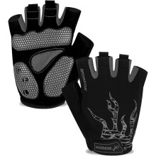 Fahrradhandschuhe, stoßdämpfende Gelpolsterung, Fahrradhandschuhe für Damen und Herren mit rutschfestem Silikongel, flexible Passform,