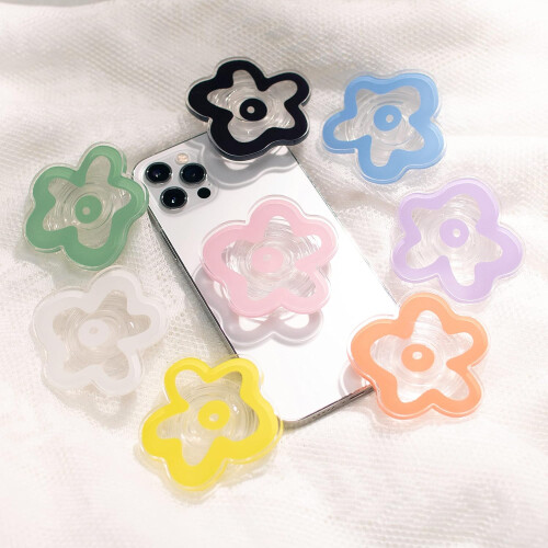 Secure Grip For Your Device, Unique Beautiful Present, Multi Functional Collapsible Phone Grip Stand With Cute Daisy Flower Pattern For Most 2