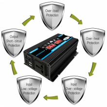 Inverter di tensione sinusoidale pura, doppie prese di corrente CA, elevata efficienza di conversione per auto