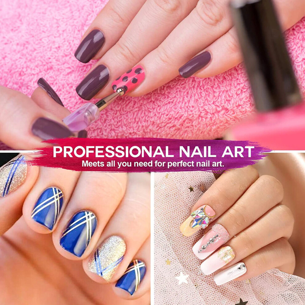 Complete Nail Art Kit, Ideal For Creative Beginners, Includes A Range Of Brushes, Dotting Pens, And Assorted Decorative Elements For Stunning