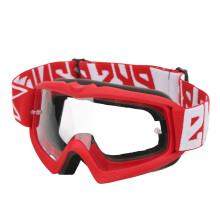 Child to Adult Adjustable Motorcycle Goggles 8060 Red - Scratch Resistant