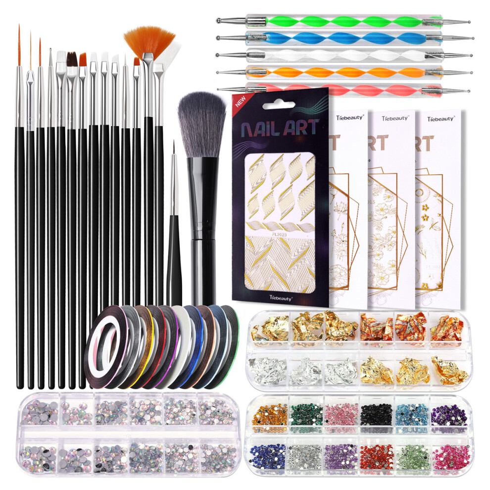 Innovative Nail Art Brushes Set, Equipped To Inspire Artistic Expression, Featuring A Wide Array Of Tools And Decorations For Effortless Nail Design
