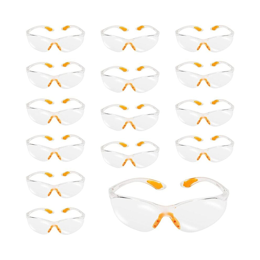 Protection Eyewear, Clear Lenses With Scratch-Resistant Coating For Enduring Performance, Anti-Fog Coating Guaranteeing Unobstructed Vision (15 Pcs) 9405630615661