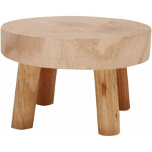 Pflanzständer, dekorativer Pflanzenhalter aus Massivholz, Mini-Hocker-Präsentationsständer aus Holz für den Innen- und Außenbereich, moderner