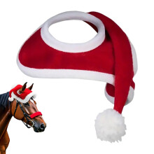 Santa Hat for Horses to Wear - Festive Christmas Decorations - Horse Christmas Hat,for Party Holiday Parade Celebration Equestrian Clubs Performances