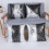 Coussin moderne ton argent noir, pour étui,-Trois combats 6