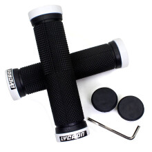 LYCAON Bike Handlebar Grips, Non-Slip Rubber Bicycle Handle Grip with Aluminum Lock, Bike Hand Grip for Scooter Cruiser Urban Bikes Tricycle MTB BMX
