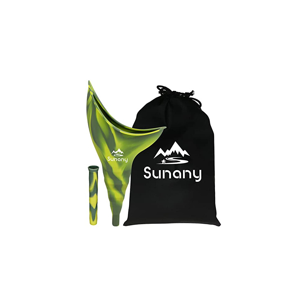 Sunany Female Urination Device,Reusable Silicone Female Urinal Foolproof Women Pee Funnel Allows Women To Pee Standing Up,Women's Urinal With Drawstring Bag