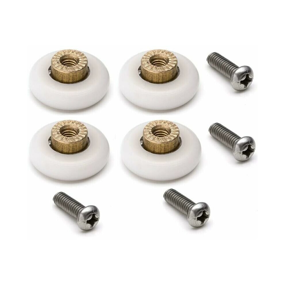 Shower Door Roller, Replacement Parts For Smooth Gliding Doors Copper Pom Wheel Stainless Steel Screw, Shower Door Accessories For Bathroom Twin 9448196375136