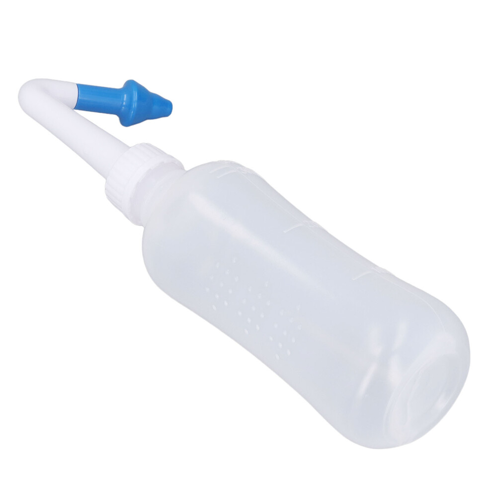 Family-Size 300ml Nose Wash Cleaner for Adults & Kids Blue Nasal Bottle