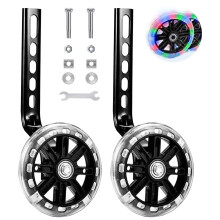 WUBAYI Bike Stabilisers for Childs Bikes,Bicycle Training Flash Wheels for Kids,Children Bike Stabilizers Support Wheels 12 14 16 18 20 Inch with Adj