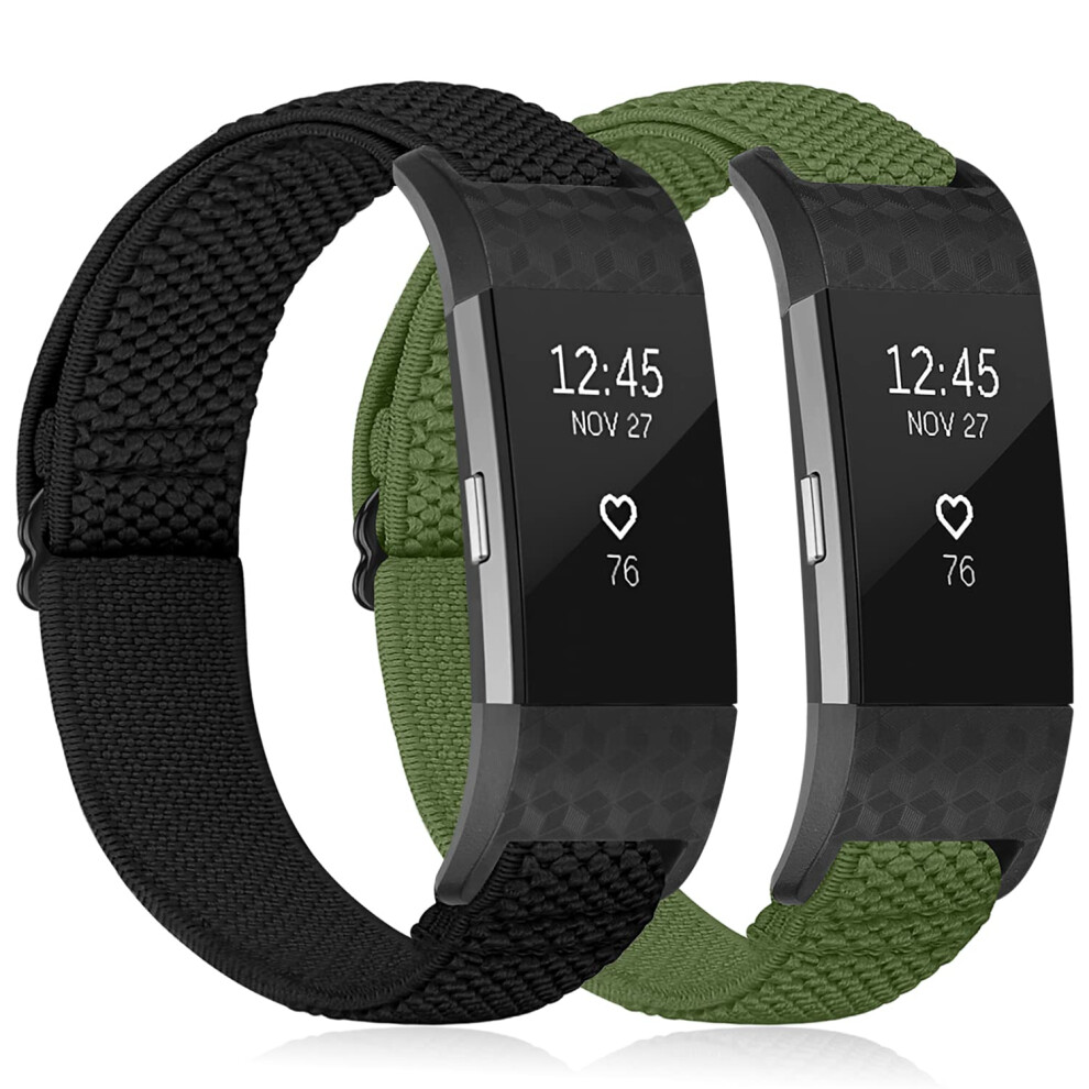 Tumpcez Elastic Strap Only Compatible With Fitbit Charge 2 Strapï¼Adjustable Stretchy Nylon Sports Replacement Band For Men Women 89447260