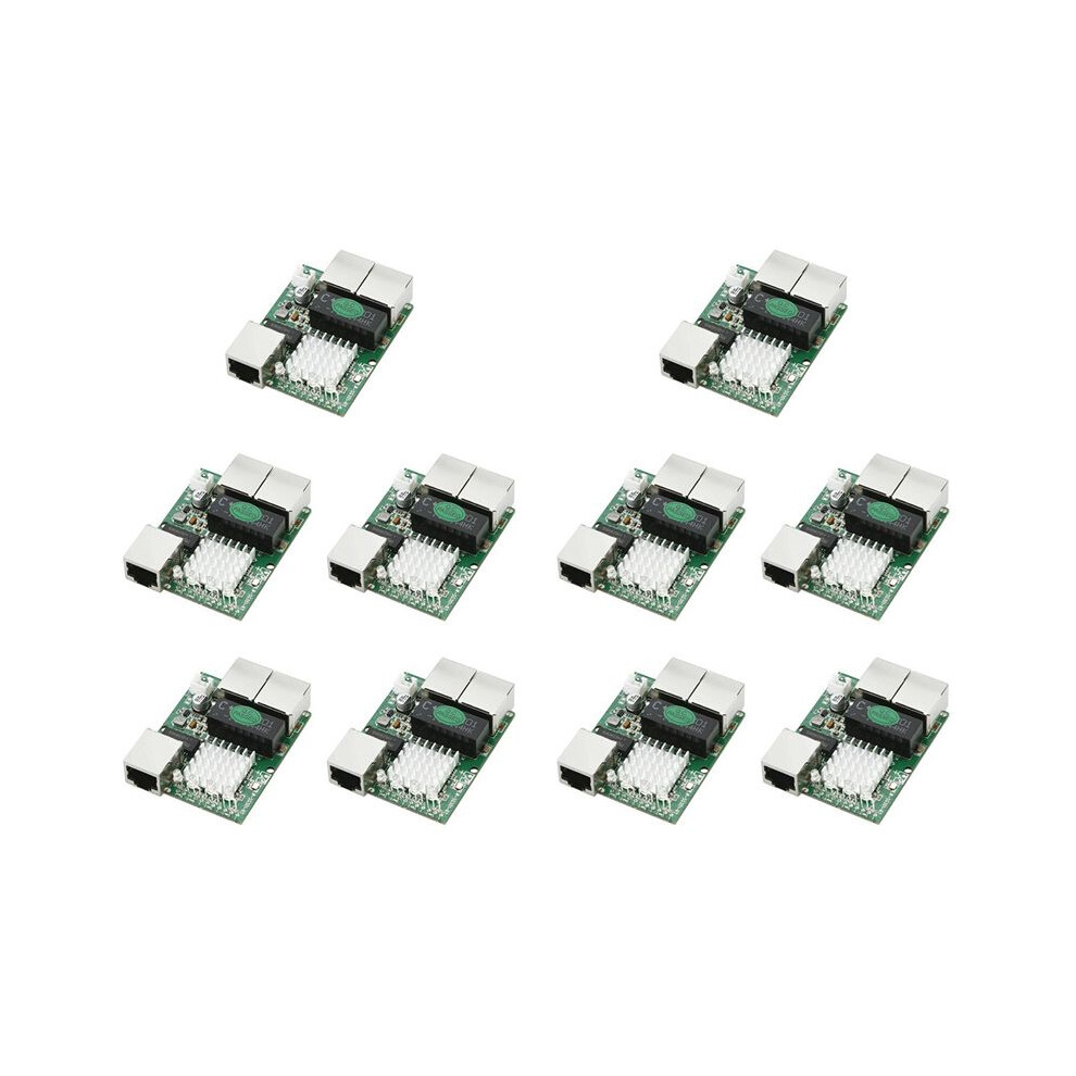 10X Industrial-Grade Min Three-Port 1000M Gigabit Rj45 Standard Port Network Module 5V-12V 4713503011324