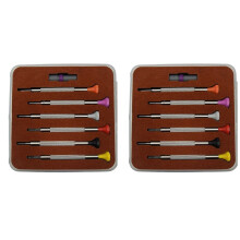 12st Klockreparationsskruvmejselsats för 3135 2135 Movement Repair Skruvmejsel T0.8-1.0-1.2-1.4-1.6-1.8 Urmakare Tool
