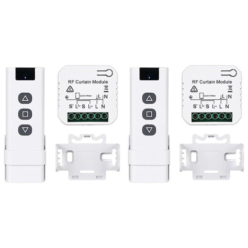2X Tuya WiFi  Curtain  Controllers Roller Blinds Shutter Motor  Life APP Remote Control Alexa