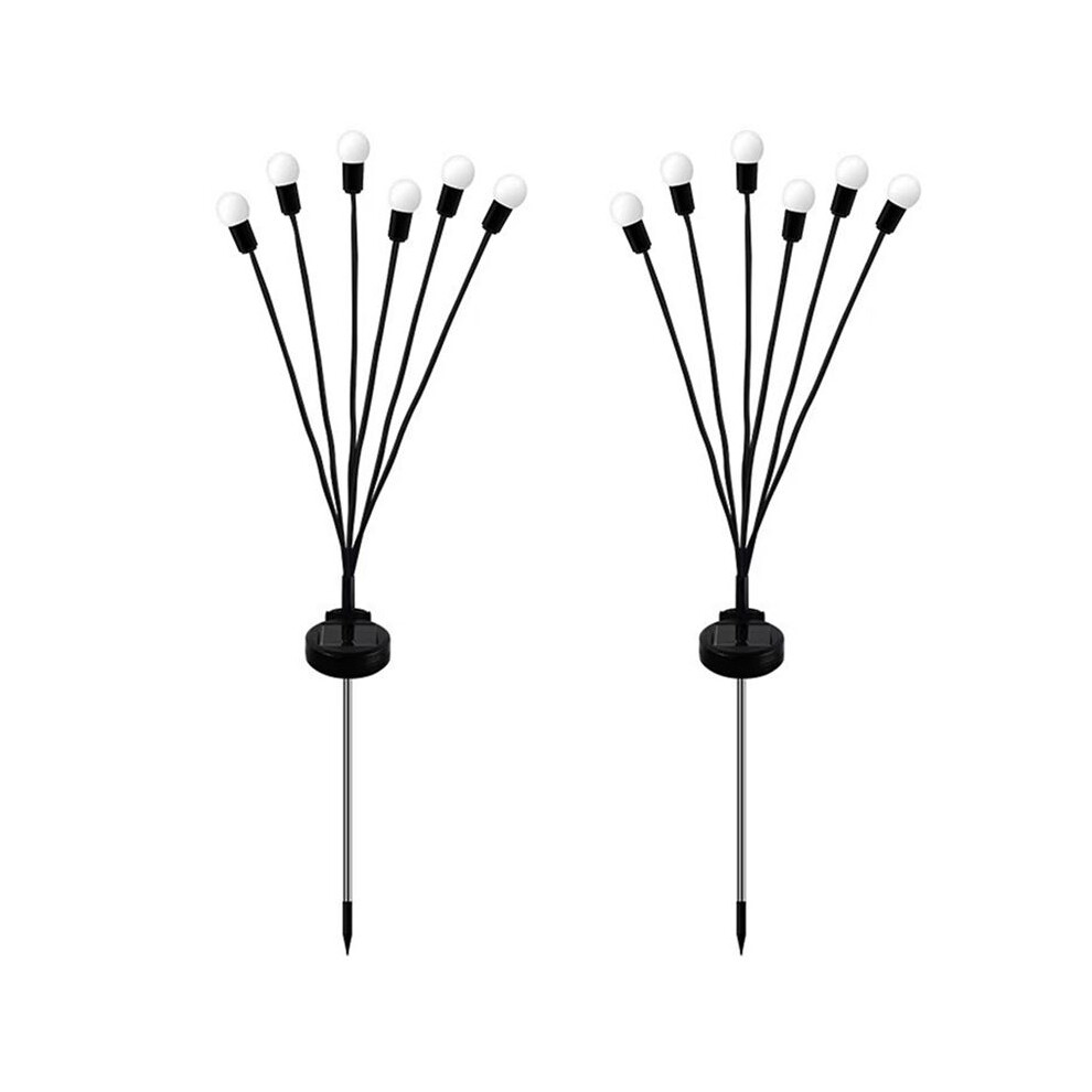 2X Solar Lawn S Wind Firefly S Led Garden Courtyard Ground S Outdoor Waterproof Camping S 6- Light
