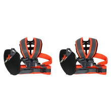 2X Trimmer Schouderriem Gevoerd Universeel Verstelbaar Onkruidvreterharnas Dubbel Schouderharnas voor Onkruidtrimmer Grijs