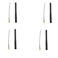 4X 900-1800 MHz Antenne 3Dbi GSM RP-SMA Stecker Gummi Wasserdichte Lorawan Antenne + IPX zu SMA Kleine Kabel VerläNgerung