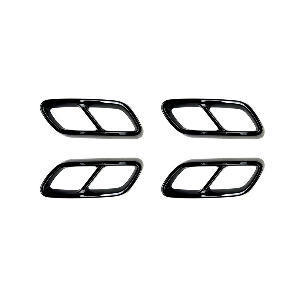 2X For - C-Class W206 C200 C260 C300 2022+ Amg Car Tail Throat Exhaust Pipe Muffler Tip Cover Abs Shiny 6031748353985