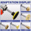 2X Angle Grinder Extension Pole,M10 Thread Polisher Adapter Pole, Grinder Extension for 100 Type Angle Grinder/Polisher 5