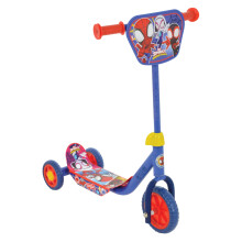 Spidey Tri Scooter for Kids | Deluxe Edition Officially Licensed with Exciting Decals | Sturdy Steel Frame Puncture-Proof Tyres | Adjustable Handleba