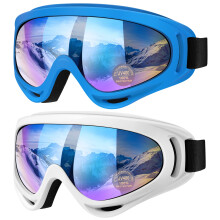 Vatefery Ski Goggles,Skiing Snowboard Goggles for Men & Women kids,Boys & Girls, Youth,Anti-glare,Anti-fog Snowboarding Snow Goggles Glasses 2-Pack (