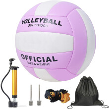 DRSUMLF Volleyball,Girls Volleyball for Outdoor or Beach Play, Soft Volleyball Ball for Women Youth Juniors and Teens Practice Volleyballs with Pump
