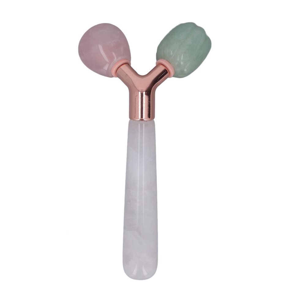 Rose Quartz Face Roller for Daily Beauty Routine, Gua Sha Tool Enhances Skin Tone Sculpt Face Reduce Facial Puffiness with Lymphatic Drainage Benefits