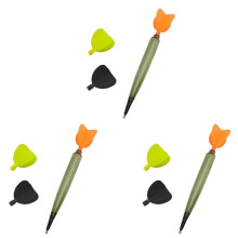 3X Juego de Flotadores de Pesca de Carpa de PVC, Kit de  de Pesca de Agua Dulce con Flotador Marcador y Accesorios