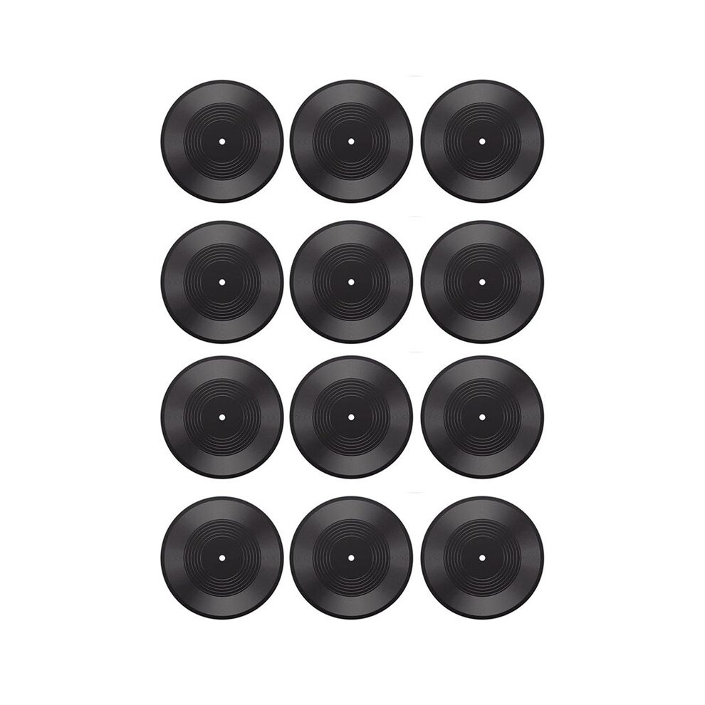 12Pcs 12 Inch Blank Vinyl Records, Fake Record Vintage Decoration, Faux Blank Vinyl Records For Wall Aesthetic 4712242097224