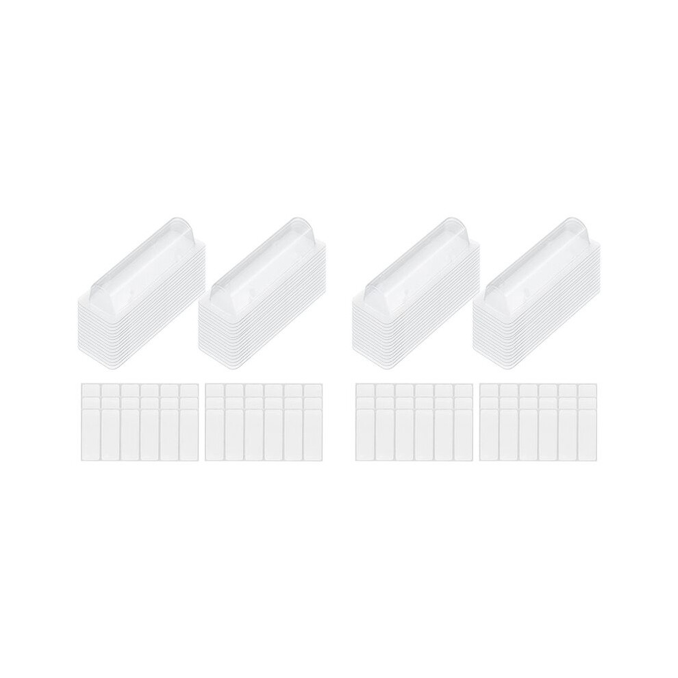 120Pcs Lip Balm Pouches Clear Plastic Clear Lipstick Money Holder Plastic Domes with Double Side Tape for DIY Crafts